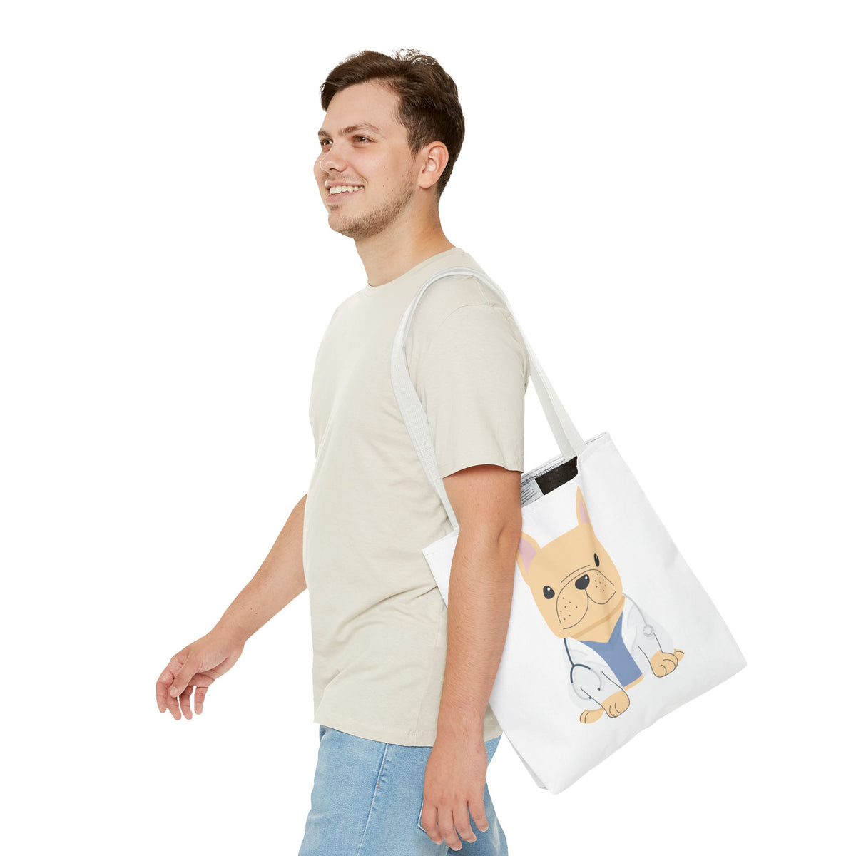 Doctor French Bulldog Tote Bag — Cute Vet Dogtor Canvas Tote