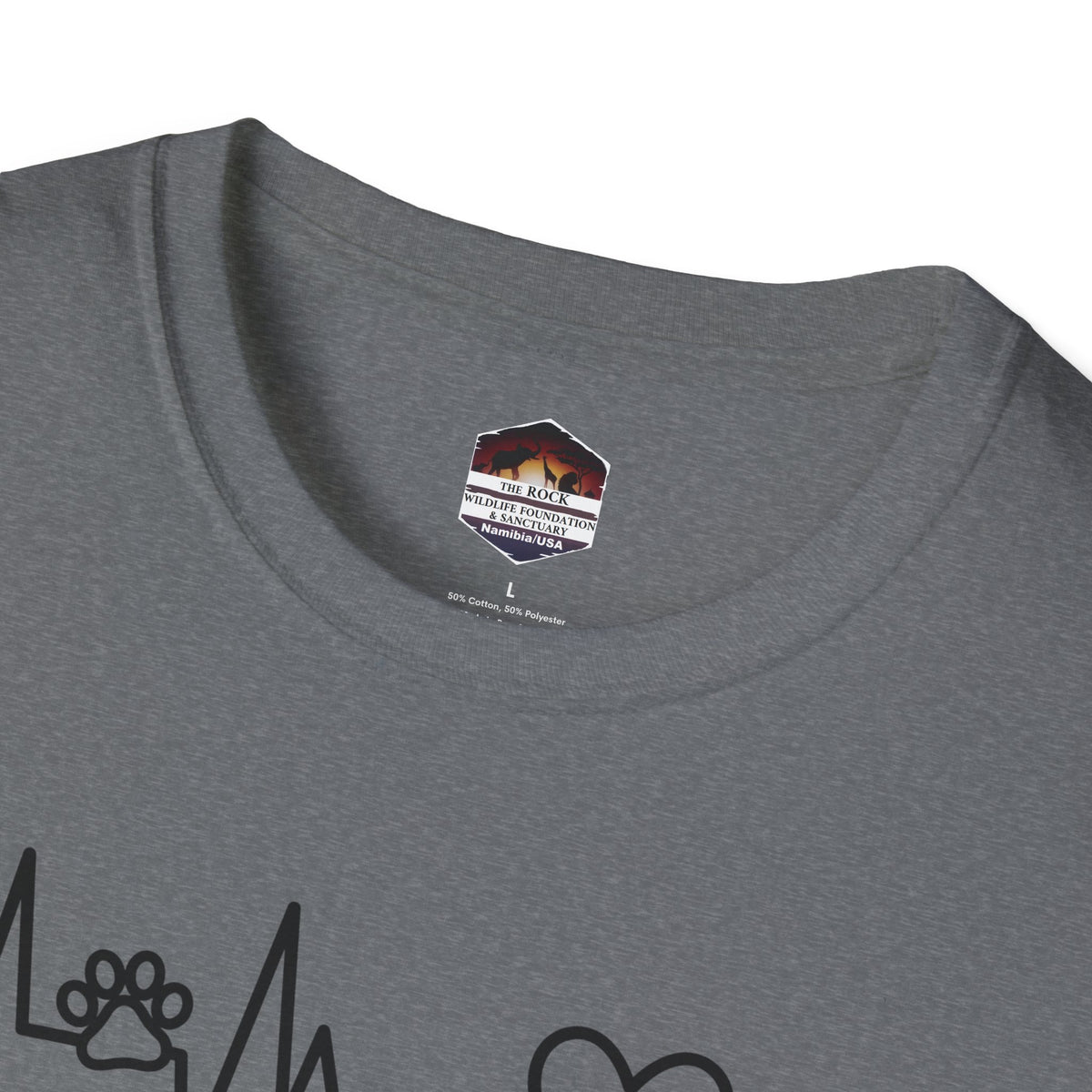 Heartbeat Paw & Heart T-Shirt — Pet Lover EKG Tee