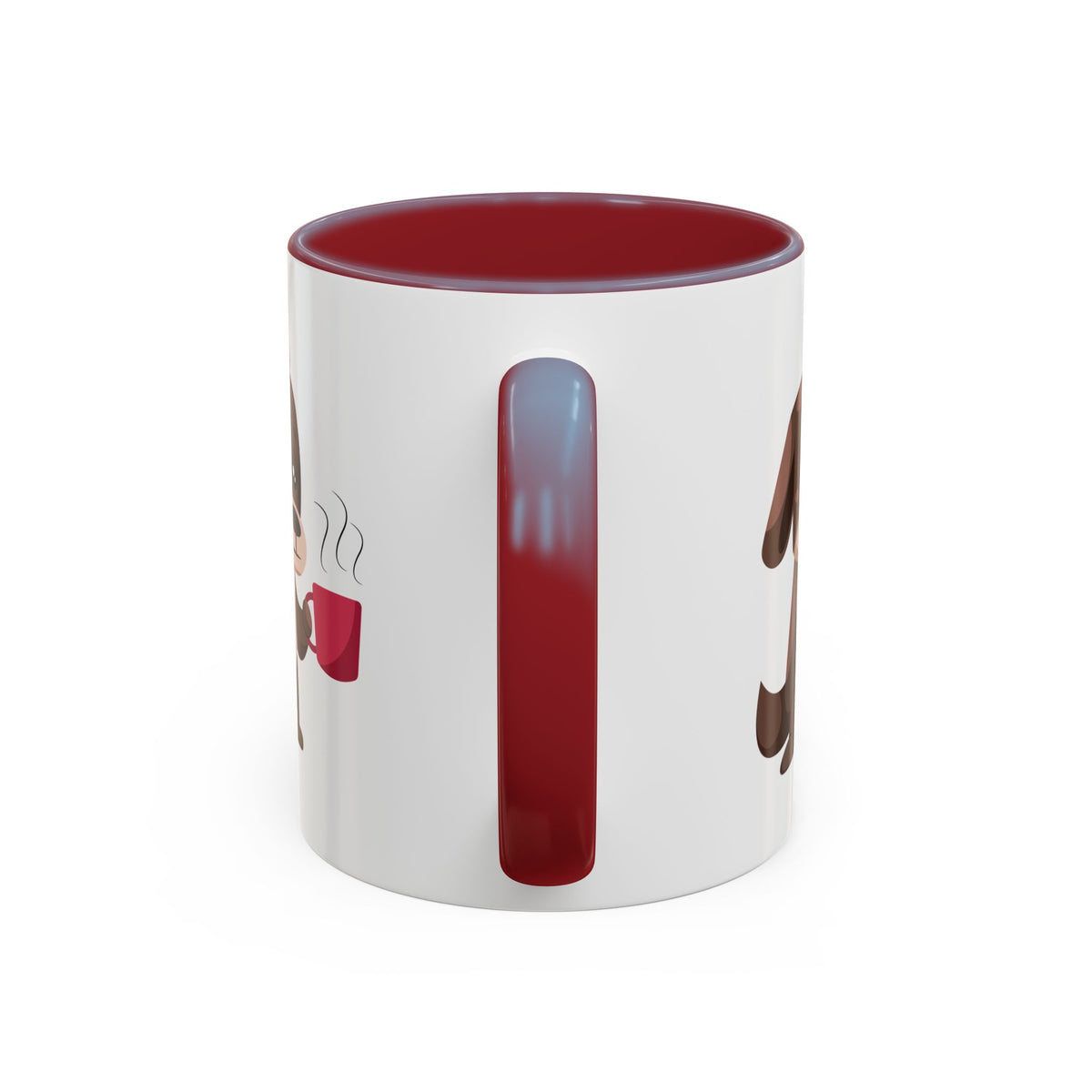 Cute Coffee Dog Mug — Adorable Puppy Holding Coffee Accent Mug (11/15 oz)