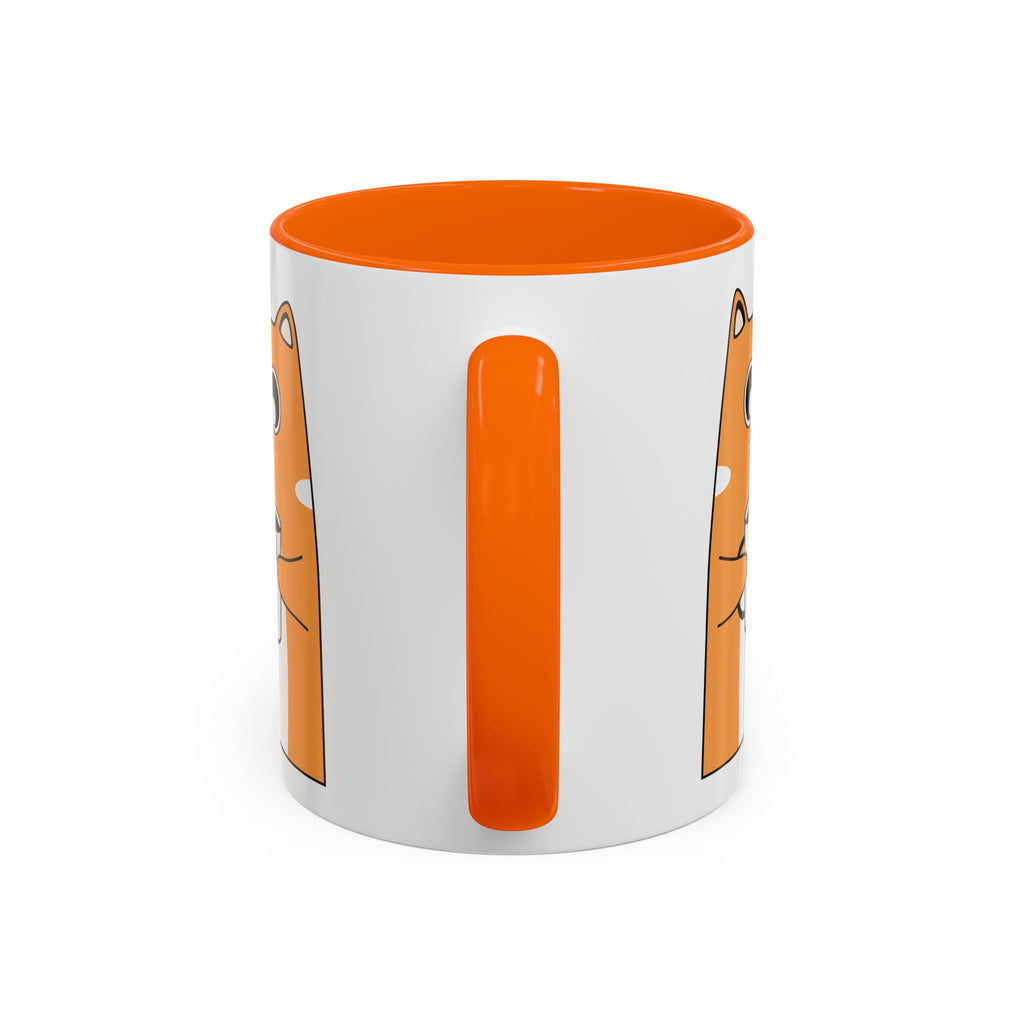 Sleepy Cat Accent Mug — 11/15oz Coffee Cup with Cat Design