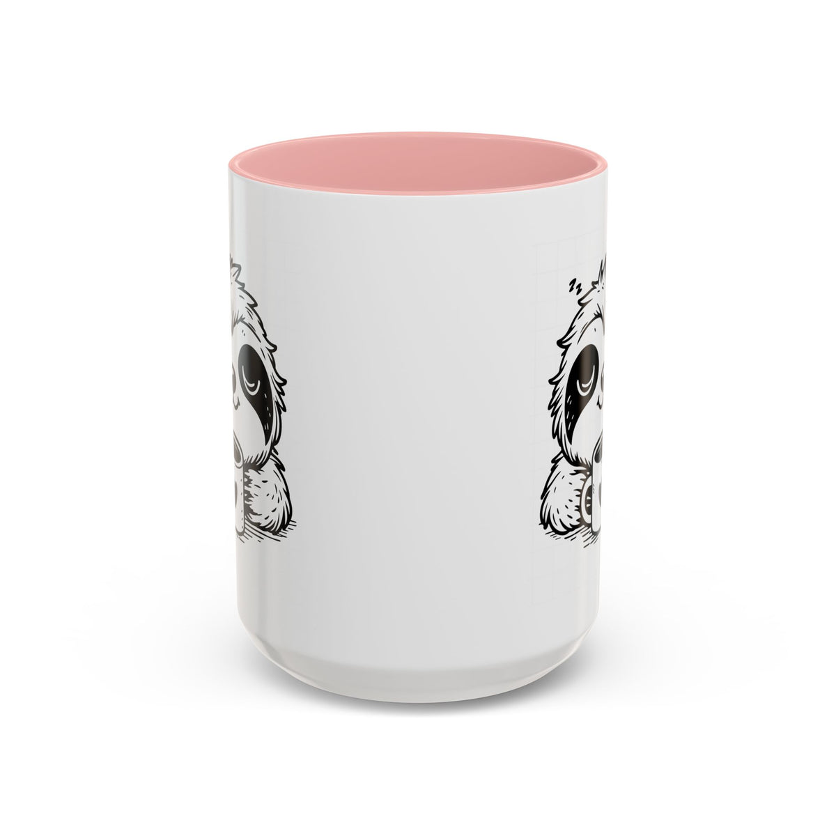 Cute Sloth Coffee Mug (Accent, 11/15oz) — Adorable Cartoon Sloth Holding Coffee Cup