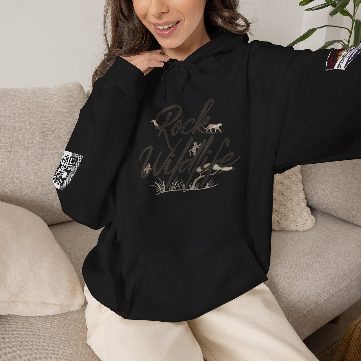 Hoodie - Rock Wildlife Script Pullover Hoodie