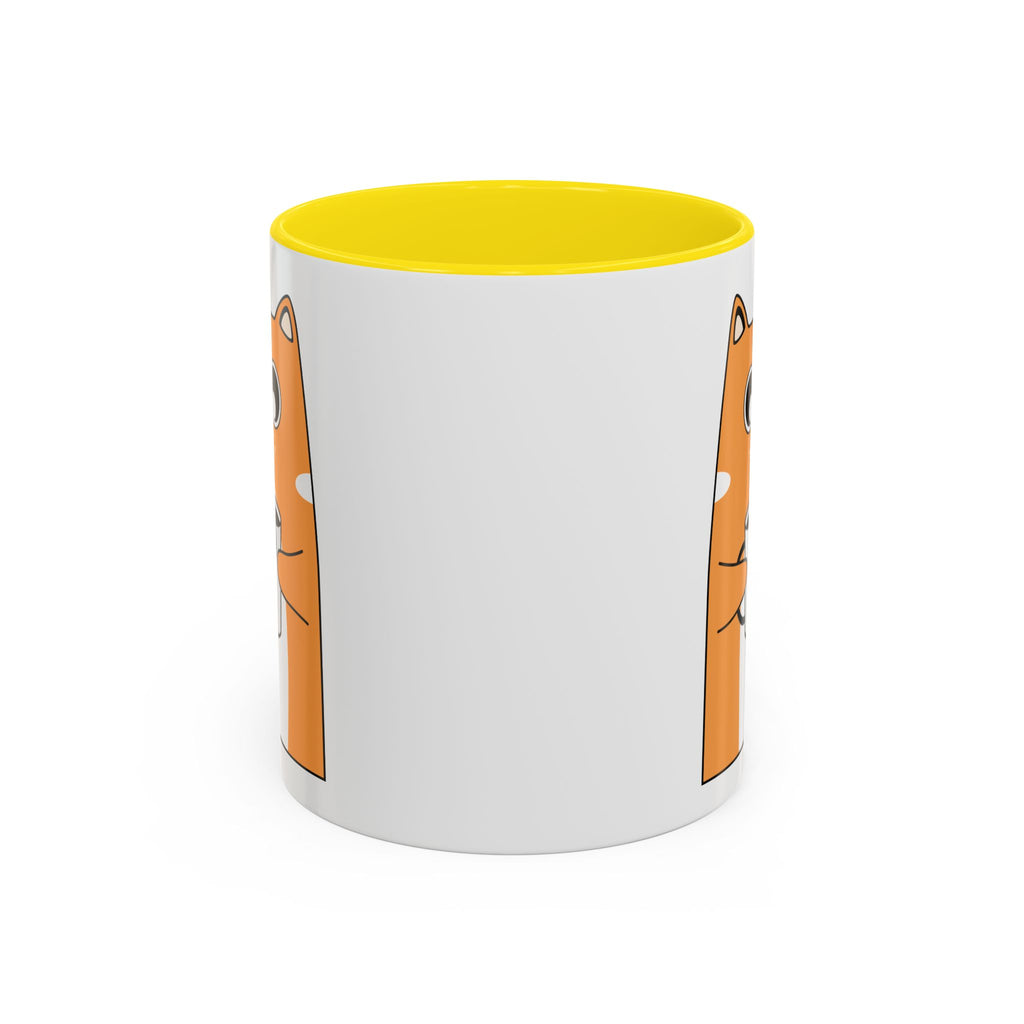 Sleepy Cat Accent Mug — 11/15oz Coffee Cup with Cat Design