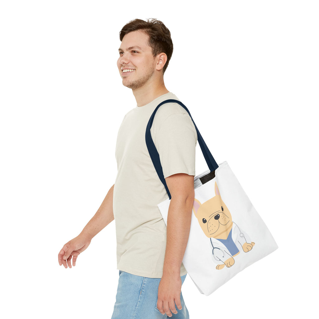 Doctor French Bulldog Tote Bag — Cute Vet Dogtor Canvas Tote