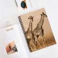 Giraffes Spiral Notebook — Ruled Journal with Walking Elephants Cover