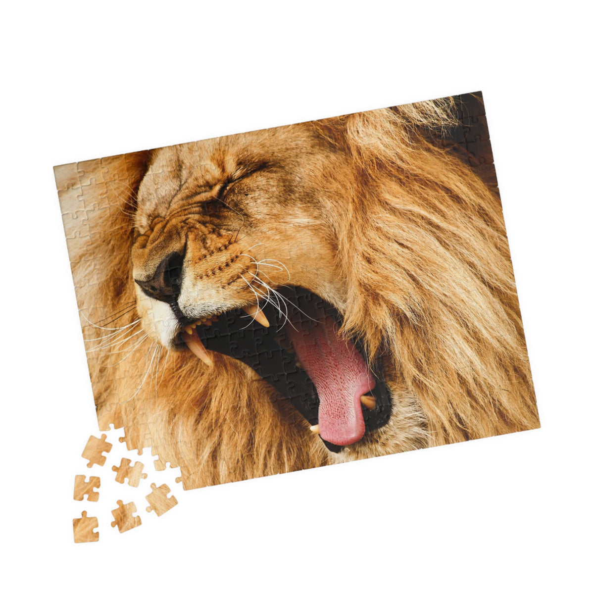 Roaring Lion Jigsaw Puzzle — Wildlife Puzzle for Adults & Kids (110/252/520/1014 pcs)
