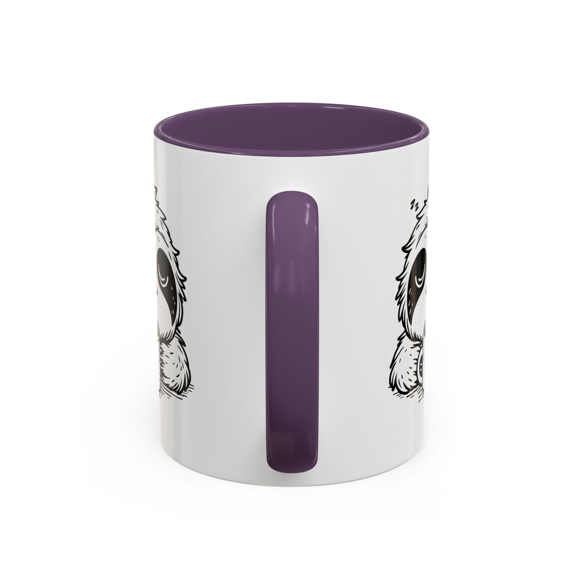 Cute Sloth Coffee Mug (Accent, 11/15oz) — Adorable Cartoon Sloth Holding Coffee Cup
