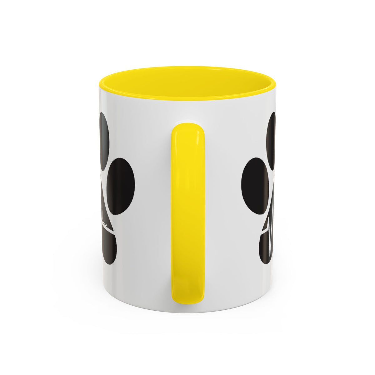 Cat Paw Heartbeat Coffee Mug — Pet Lover Accent Mug (11/15oz)