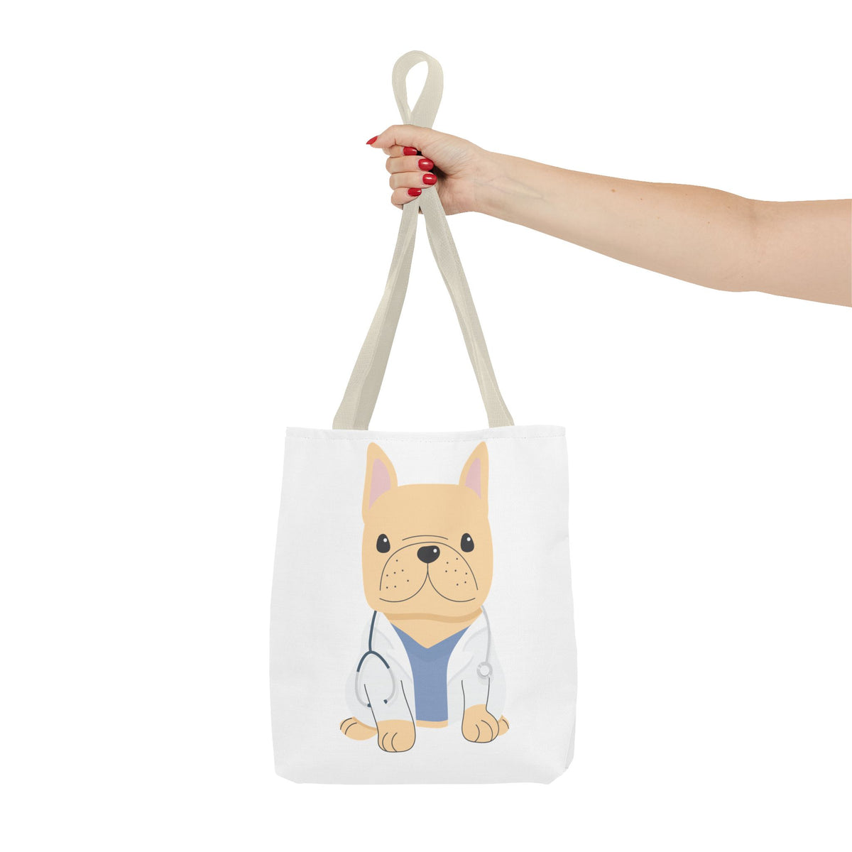 Doctor French Bulldog Tote Bag — Cute Vet Dogtor Canvas Tote