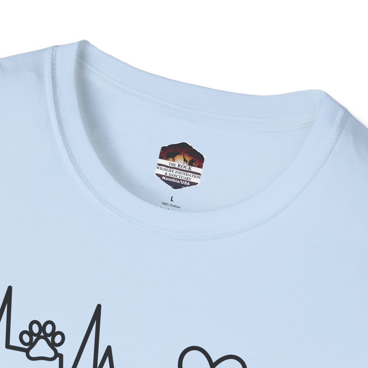 Heartbeat Paw & Heart T-Shirt — Pet Lover EKG Tee