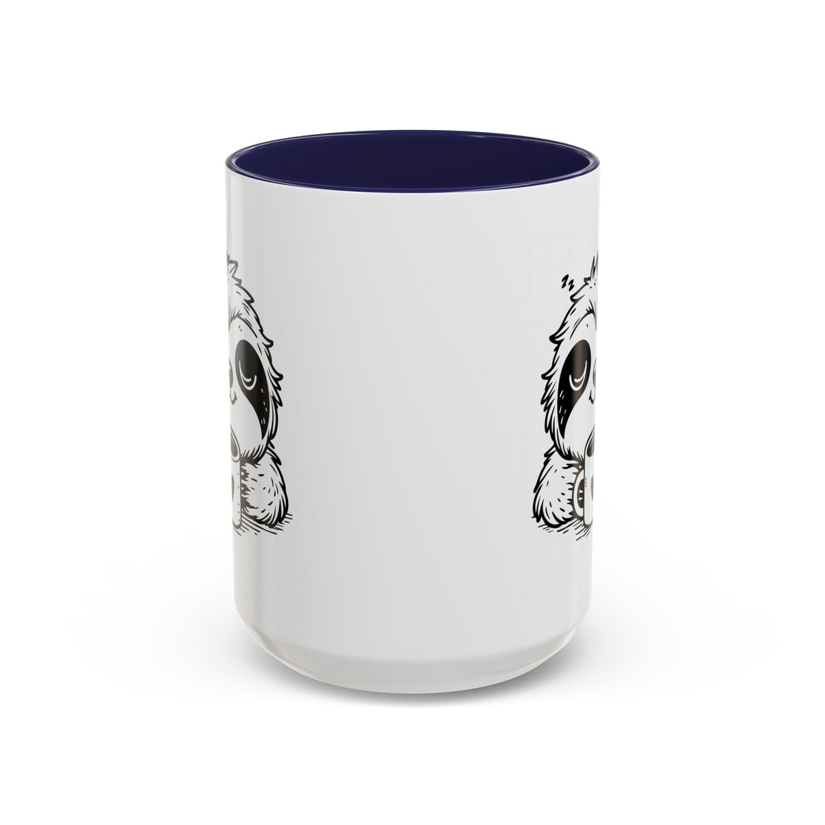 Cute Sloth Coffee Mug (Accent, 11/15oz) — Adorable Cartoon Sloth Holding Coffee Cup