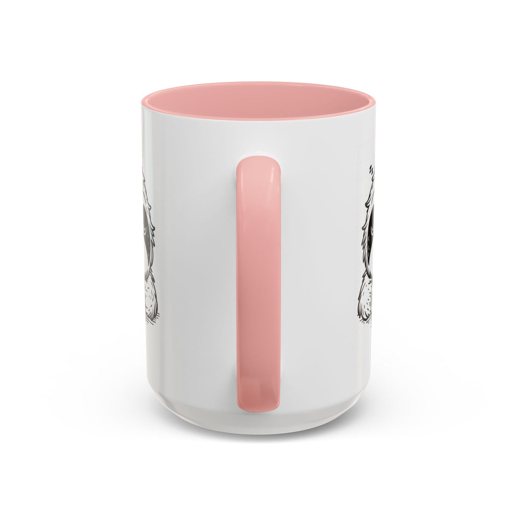 Cute Sloth Coffee Mug (Accent, 11/15oz) — Adorable Cartoon Sloth Holding Coffee Cup