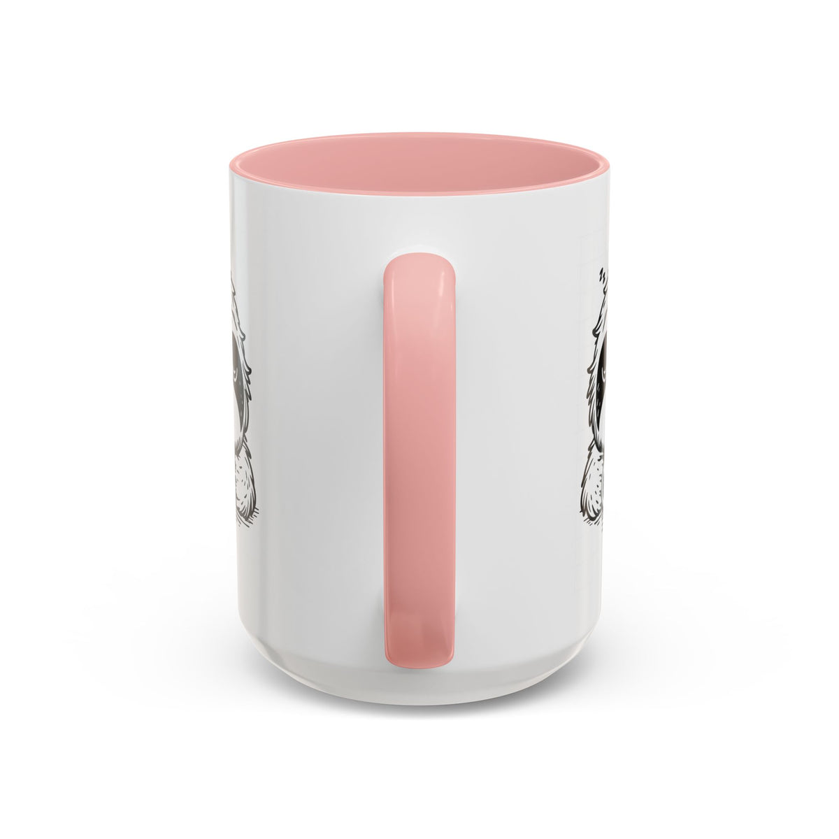 Cute Sloth Coffee Mug (Accent, 11/15oz) — Adorable Cartoon Sloth Holding Coffee Cup