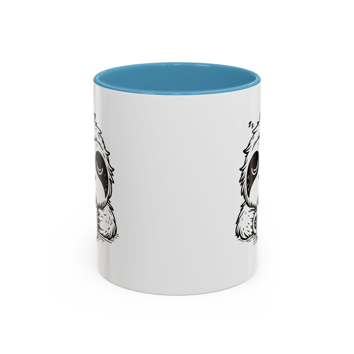 Cute Sloth Coffee Mug (Accent, 11/15oz) — Adorable Cartoon Sloth Holding Coffee Cup