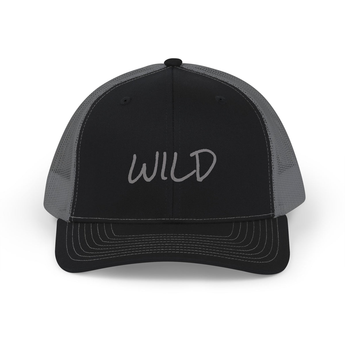 Wild Trucker Cap – Breathable Snapback Hat with Script Logo