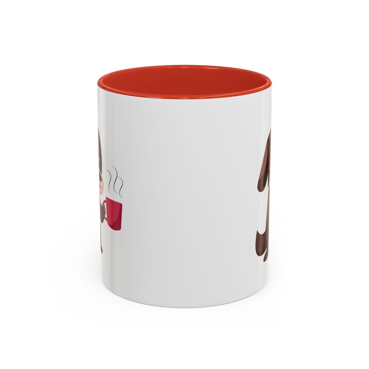 Cute Coffee Dog Mug — Adorable Puppy Holding Coffee Accent Mug (11/15 oz)