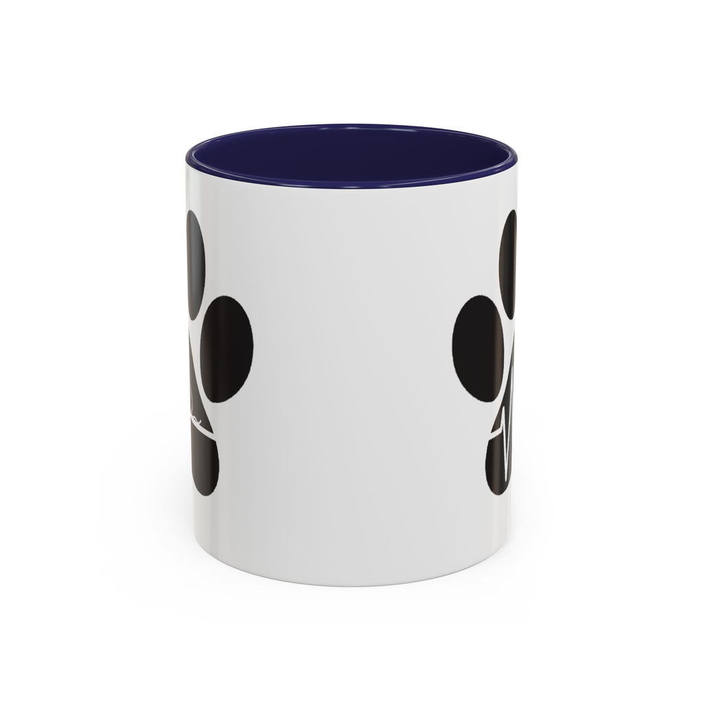 Cat Paw Heartbeat Coffee Mug — Pet Lover Accent Mug (11/15oz)