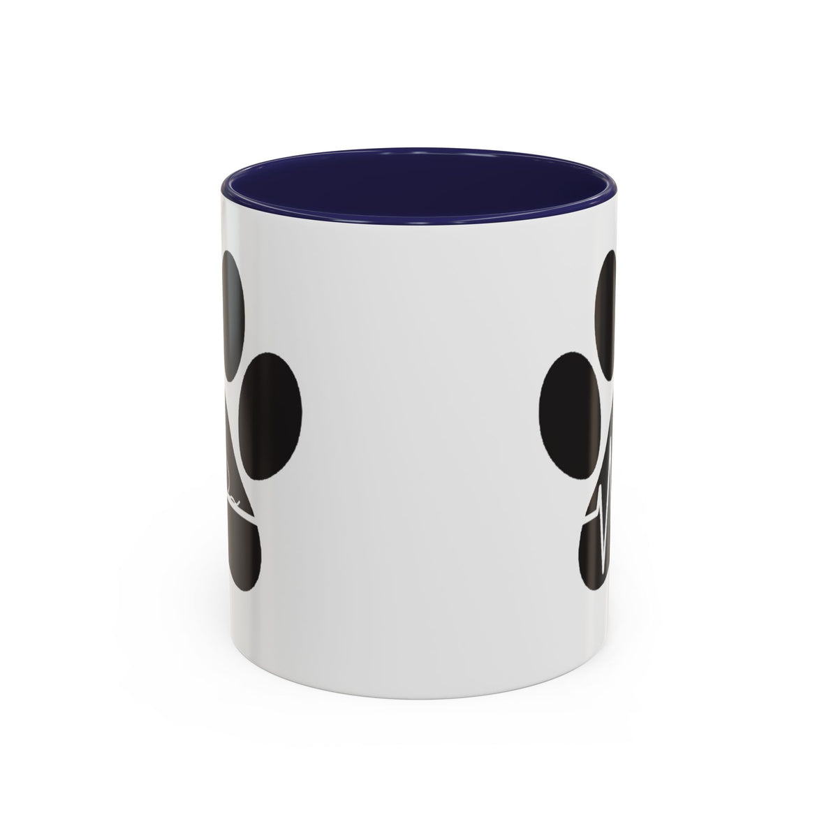 Cat Paw Heartbeat Coffee Mug — Pet Lover Accent Mug (11/15oz)