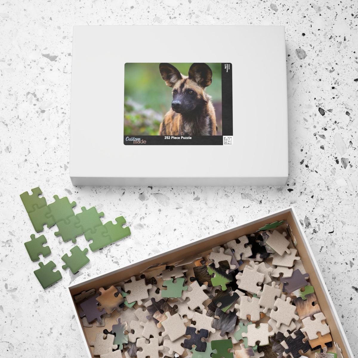 African Wild Dog Jigsaw Puzzle — Wildlife Photography Puzzle (110/252/520/1014 pcs)