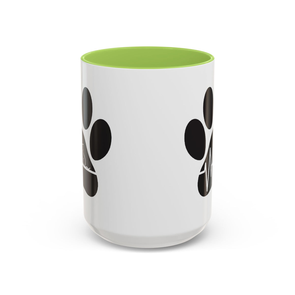 Cat Paw Heartbeat Coffee Mug — Pet Lover Accent Mug (11/15oz)