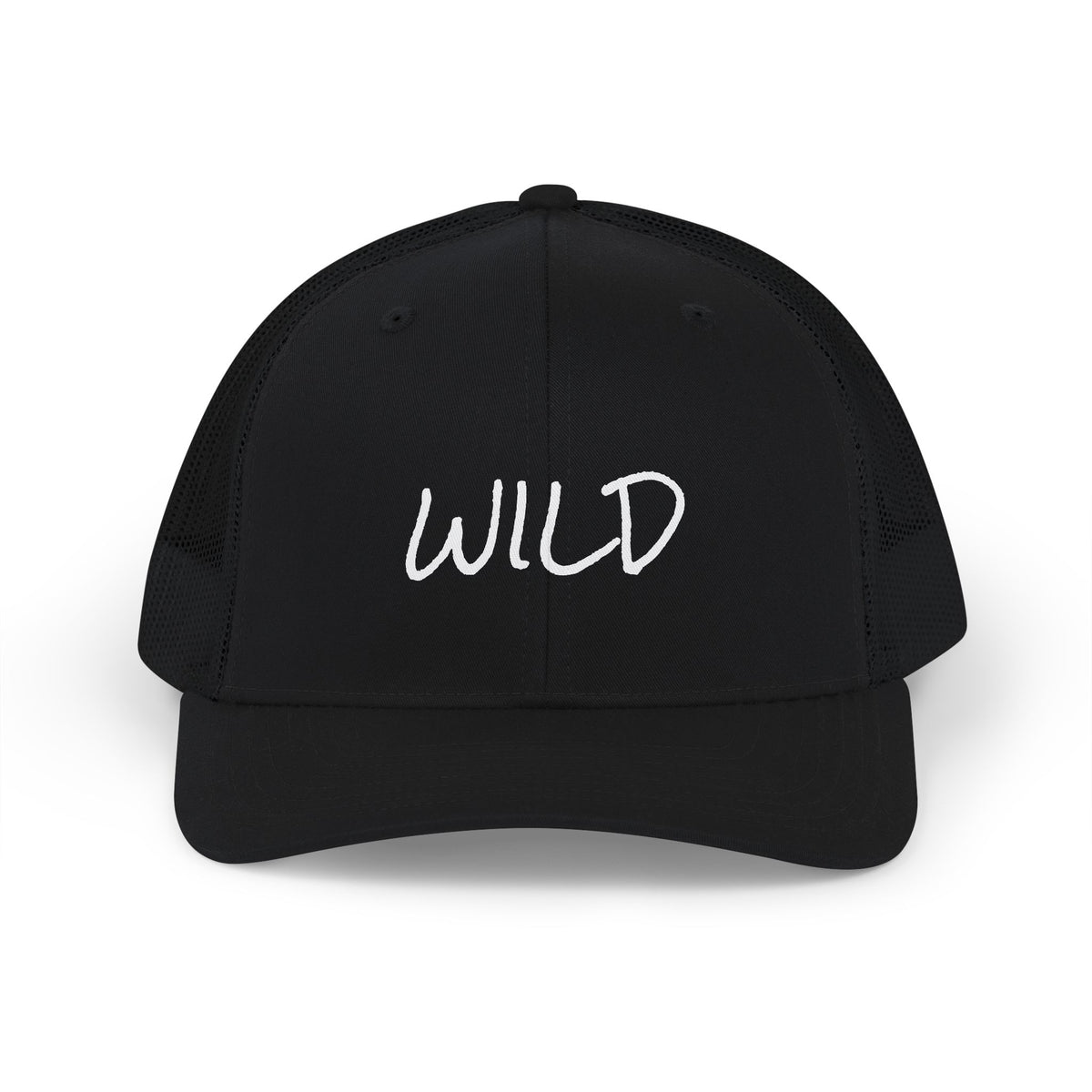 Wild Trucker Cap – Breathable Snapback Hat with Script Logo
