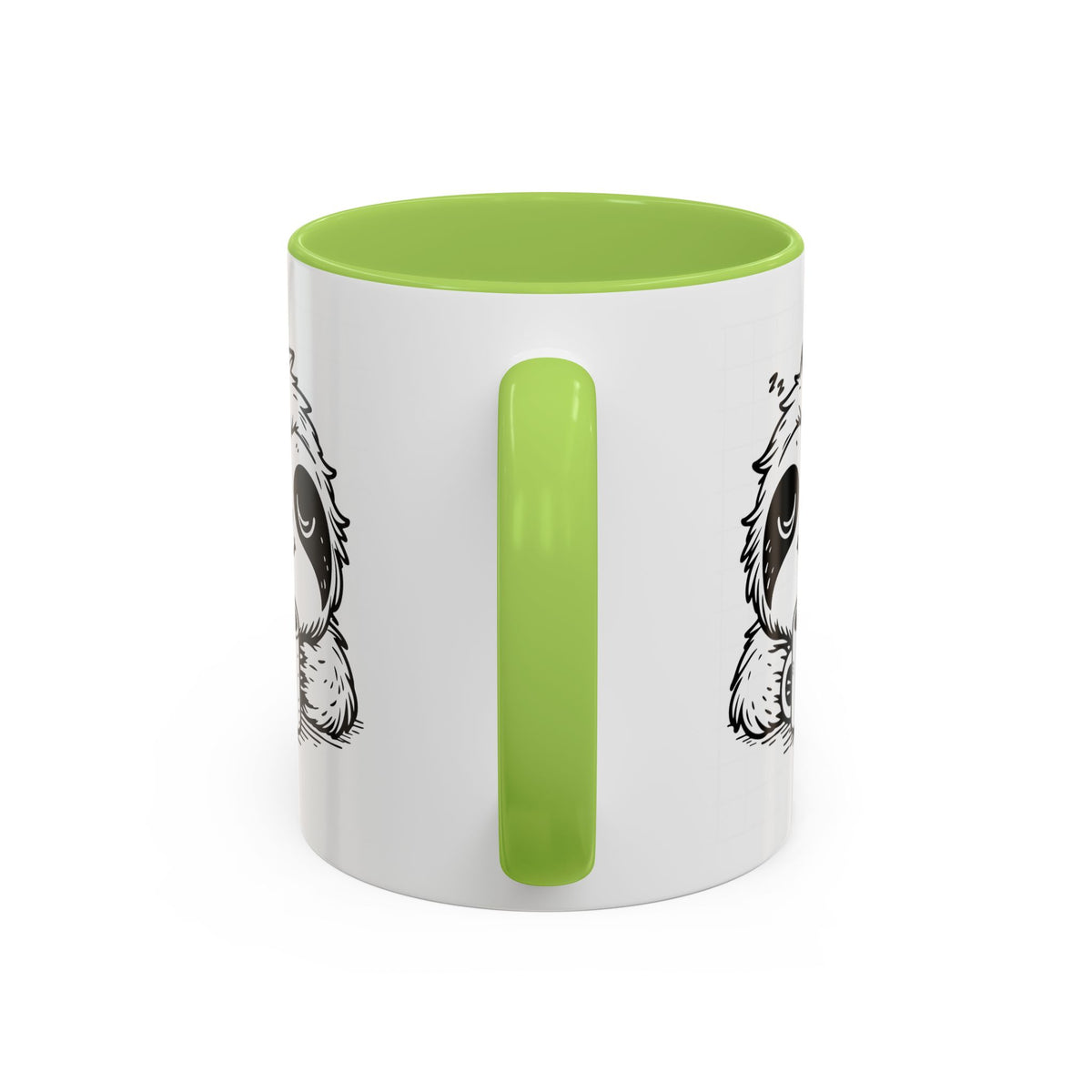 Cute Sloth Coffee Mug (Accent, 11/15oz) — Adorable Cartoon Sloth Holding Coffee Cup