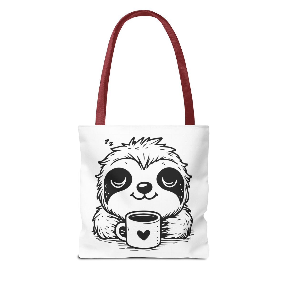 Sloth Coffee Tote Bag — Cute Relaxed Sloth Holding Mug