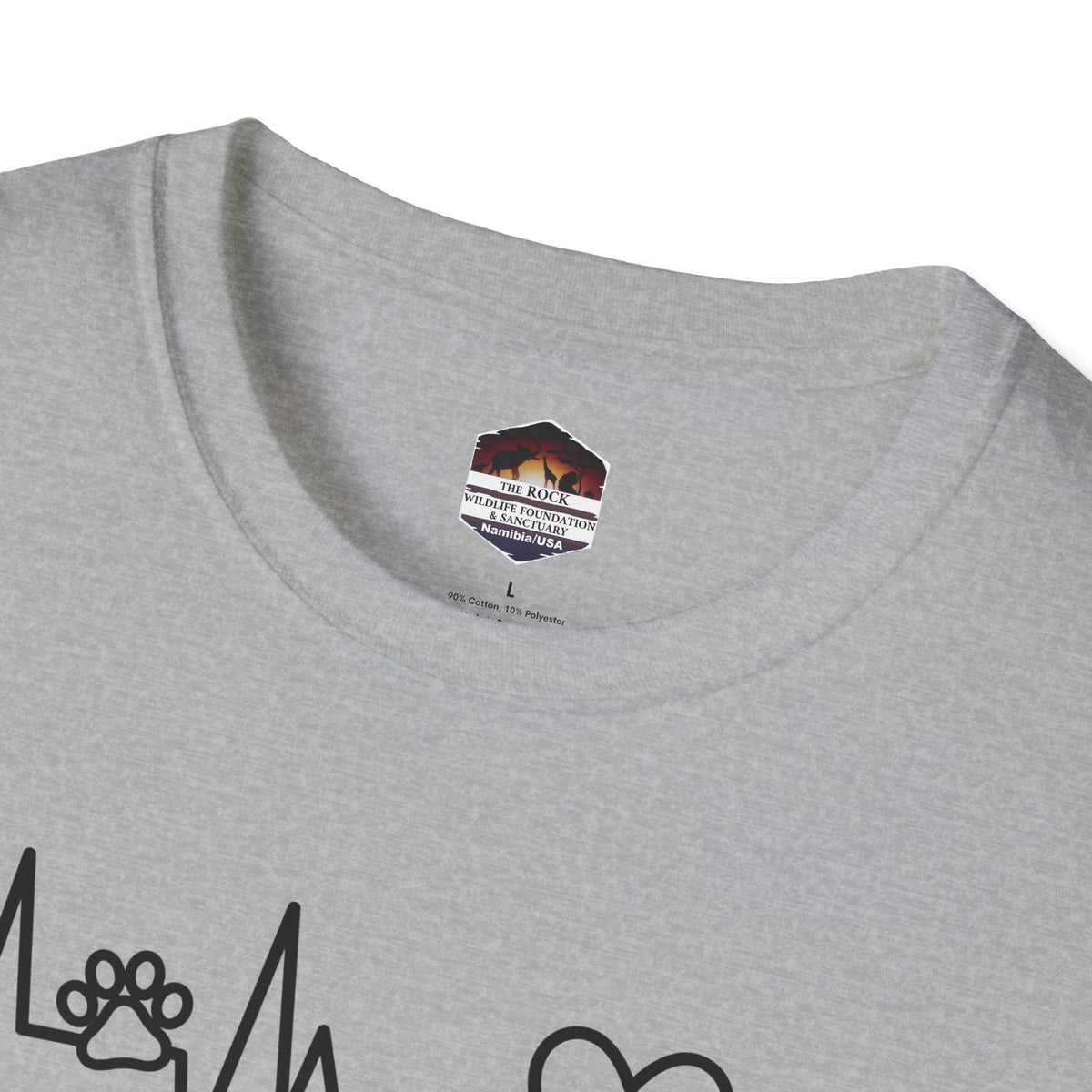 Heartbeat Paw & Heart T-Shirt — Pet Lover EKG Tee