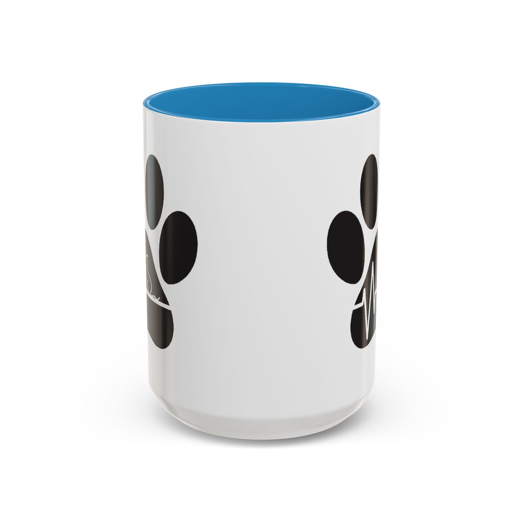 Cat Paw Heartbeat Coffee Mug — Pet Lover Accent Mug (11/15oz)