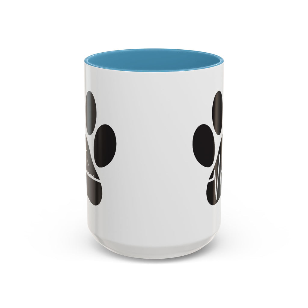 Cat Paw Heartbeat Coffee Mug — Pet Lover Accent Mug (11/15oz)
