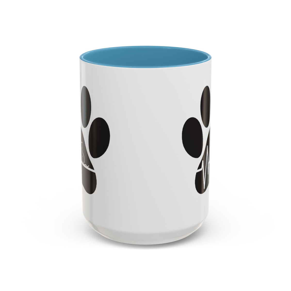 Cat Paw Heartbeat Coffee Mug — Pet Lover Accent Mug (11/15oz)