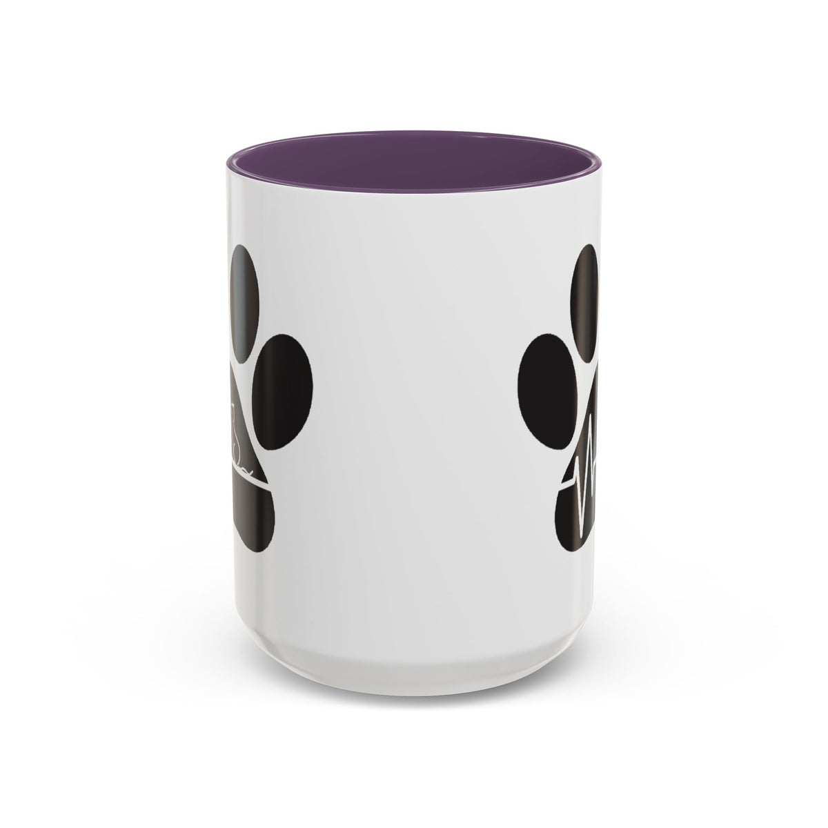 Cat Paw Heartbeat Coffee Mug — Pet Lover Accent Mug (11/15oz)