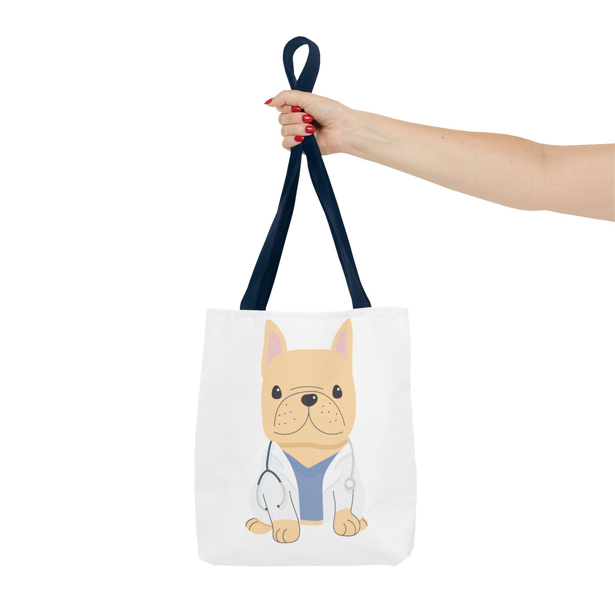 Doctor French Bulldog Tote Bag — Cute Vet Dogtor Canvas Tote