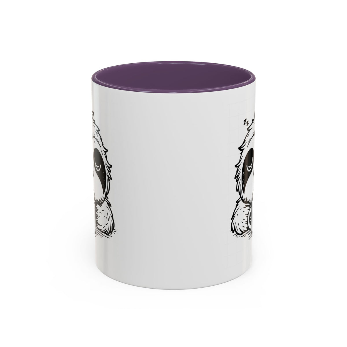 Cute Sloth Coffee Mug (Accent, 11/15oz) — Adorable Cartoon Sloth Holding Coffee Cup