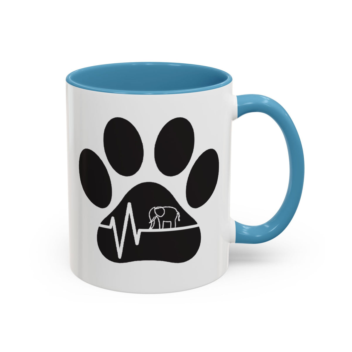 Elephant Paw Coffee Mug — Animal Rescue Heartbeat Accent Mug