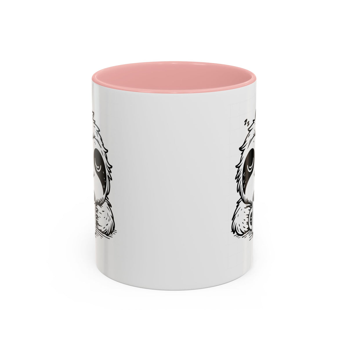 Cute Sloth Coffee Mug (Accent, 11/15oz) — Adorable Cartoon Sloth Holding Coffee Cup