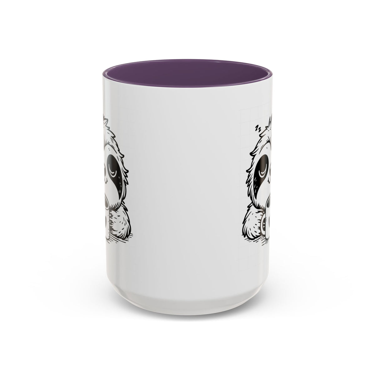 Cute Sloth Coffee Mug (Accent, 11/15oz) — Adorable Cartoon Sloth Holding Coffee Cup