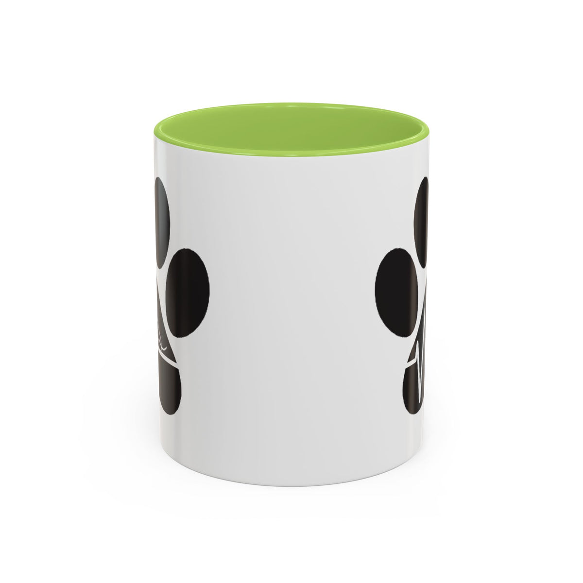 Dog Paw Heartbeat Coffee Mug — Pet Lover Accent Mug (11/15oz)
