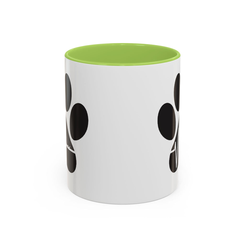 Cat Paw Heartbeat Coffee Mug — Pet Lover Accent Mug (11/15oz)