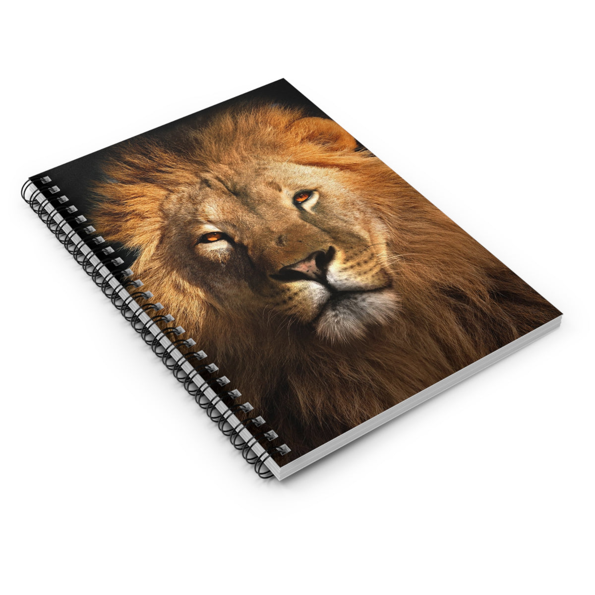 Lion Portrait Spiral Notebook — Ruled Journal for Writing & Sketching