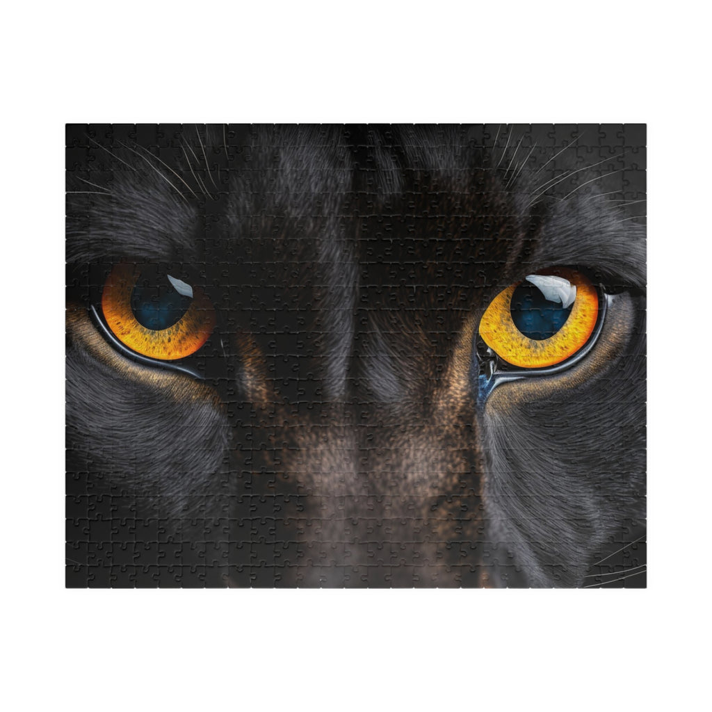Black Cat Eyes Jigsaw Puzzle — 110/252/520/1014-Piece Cat Puzzle