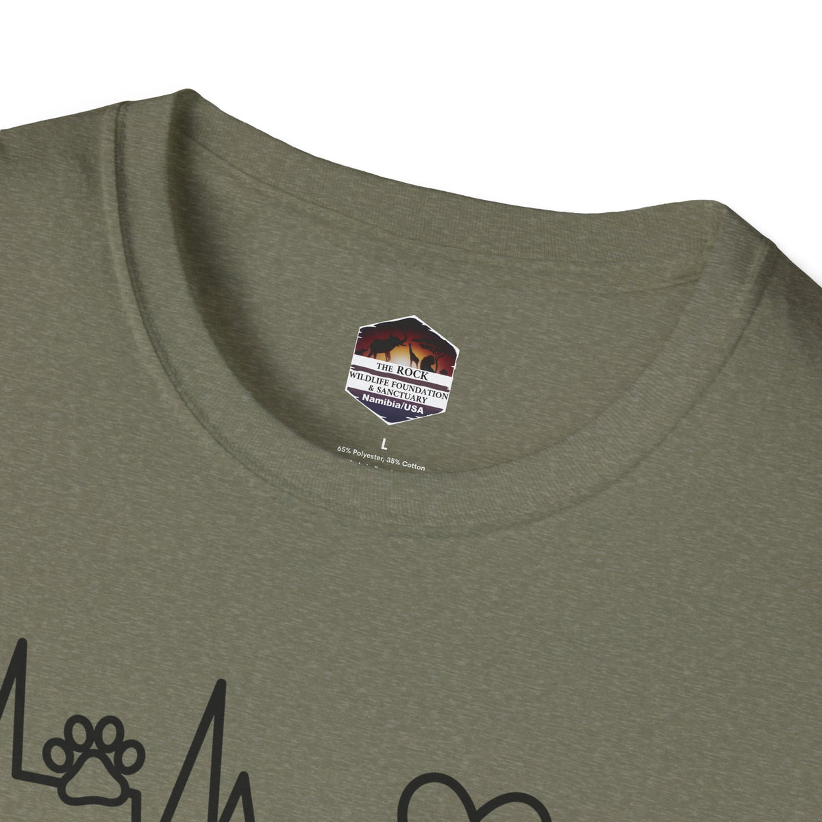 Heartbeat Paw & Heart T-Shirt — Pet Lover EKG Tee