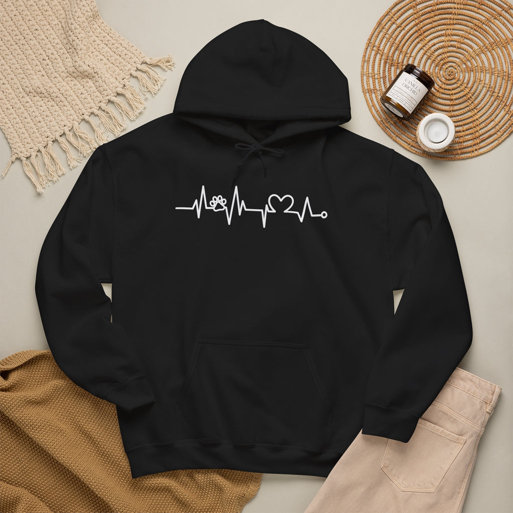 Nurse Heartbeat Hoodie – EKG Pulse with Stethoscope & Heart Graphic