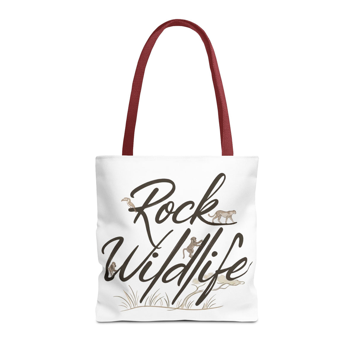 Rock Wildlife Tote Bag — Rustic Nature Animal Print Tote