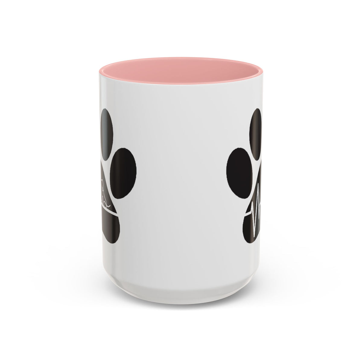 Dog Paw Heartbeat Coffee Mug — Pet Lover Accent Mug (11/15oz)