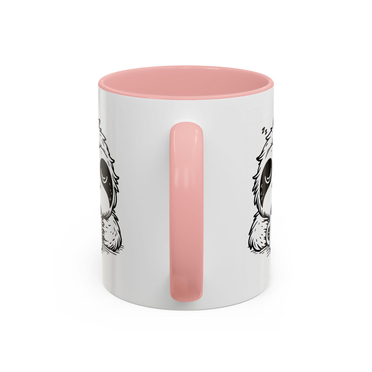 Cute Sloth Coffee Mug (Accent, 11/15oz) — Adorable Cartoon Sloth Holding Coffee Cup