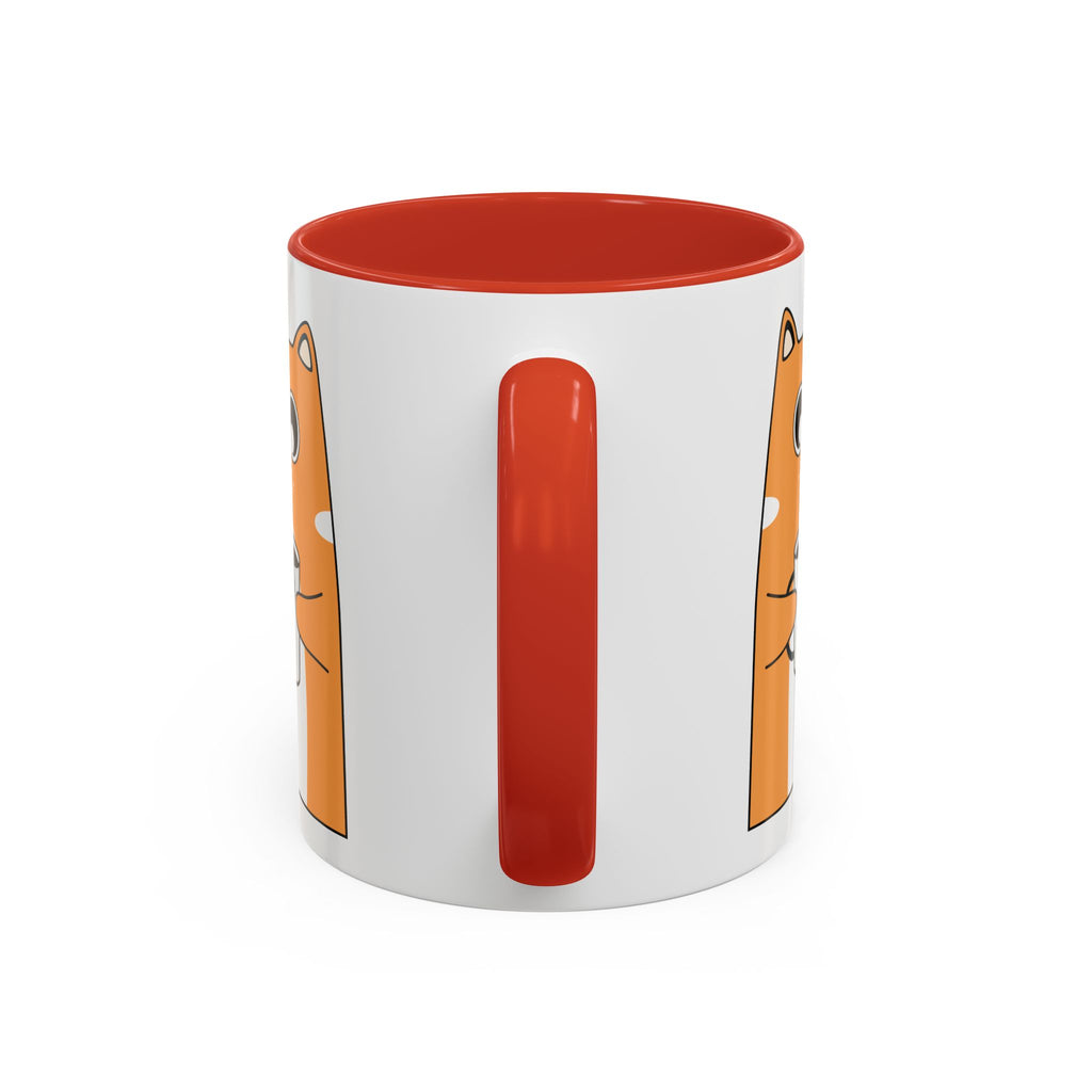 Sleepy Cat Accent Mug — 11/15oz Coffee Cup with Cat Design