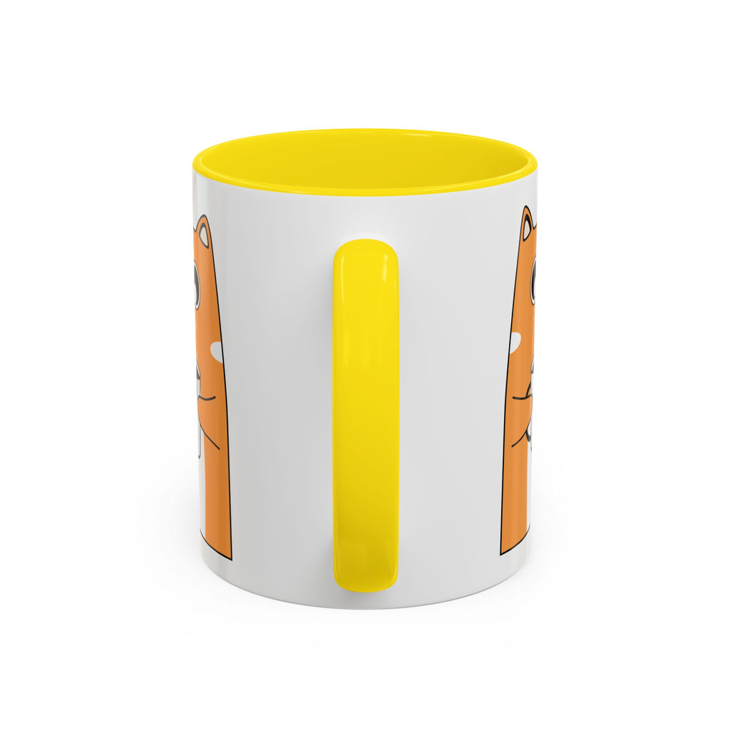 Sleepy Cat Accent Mug — 11/15oz Coffee Cup with Cat Design