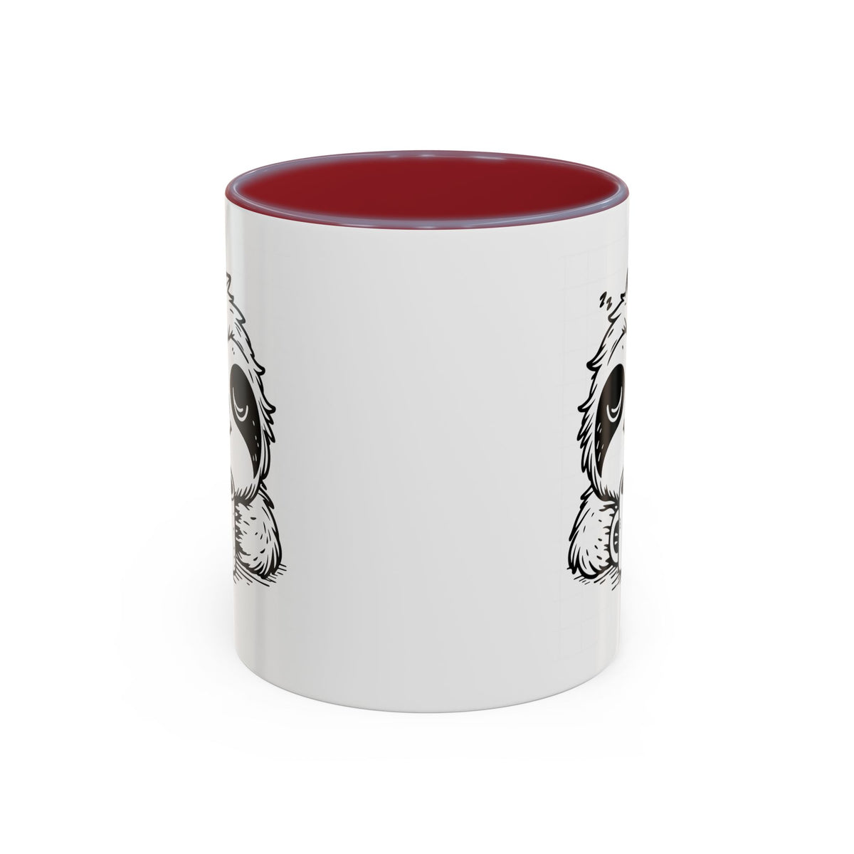 Cute Sloth Coffee Mug (Accent, 11/15oz) — Adorable Cartoon Sloth Holding Coffee Cup
