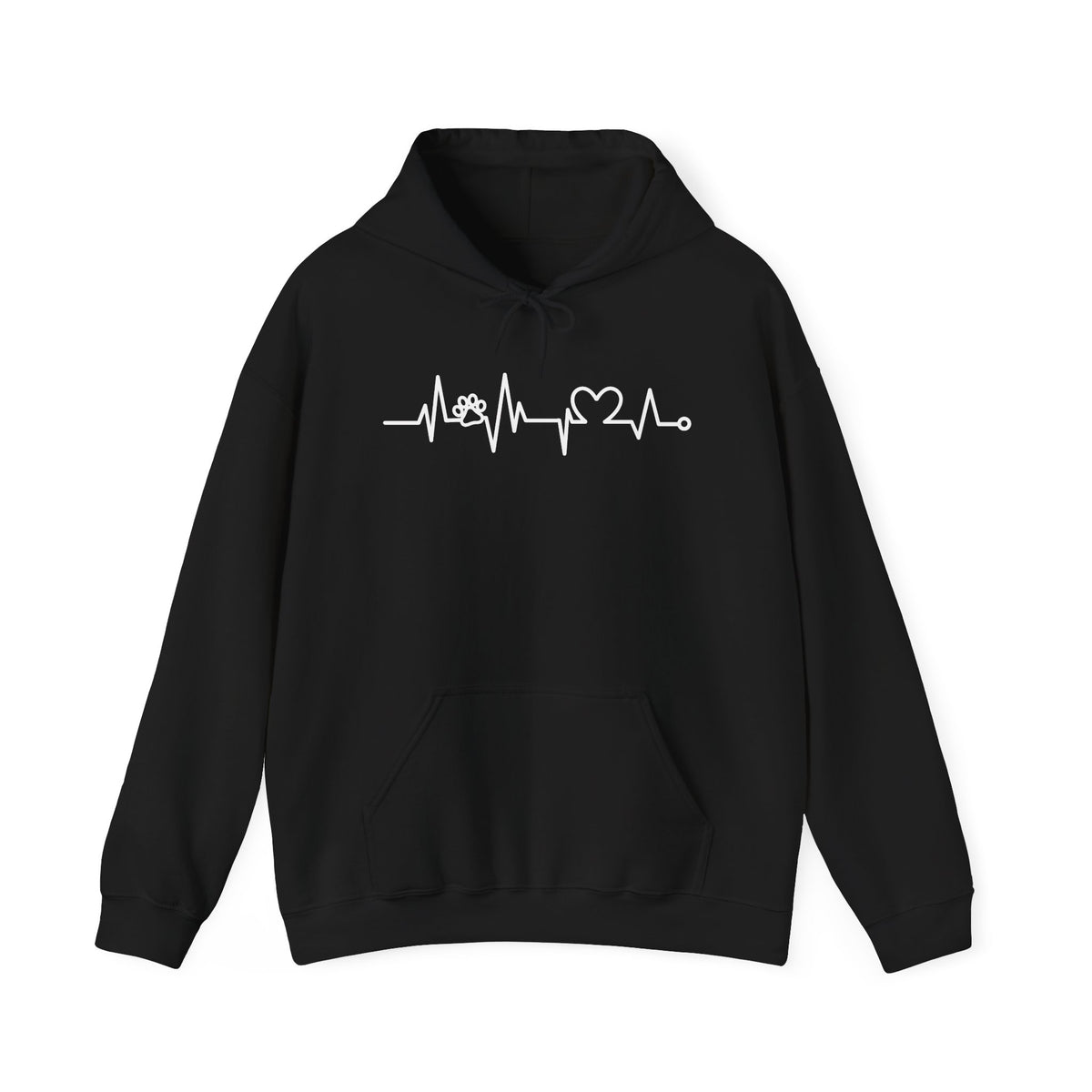 Nurse Heartbeat Hoodie – EKG Pulse with Stethoscope & Heart Graphic
